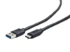 Кабель Cablexpert (CCP-USB3-AMCM-0.5M) USB3.0 - USB Type-C, 0.5 м, преміум, чорний - 1