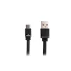 Кабель Cablexpert (CCPB-C-USB-10BK) USB 2.0 A - USB Type-C, преміум, плоский, 2.4А, 1м, чорний - 1