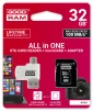 Карта памяти MicroSDHC 32GB UHS-I Class 10 GOODRAM + SD-adapter + OTG Card reader (M1A4-0320R12) - 3