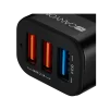 Автомобильний зарядний пристрій Canyon (3USB, 2.1A) Black (CNE-CCA07B) - 2