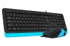 Комплект (клавиатура, мышка) A4Tech F1010 Black/Blue USB - 2