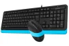 Комплект (клавиатура, мышка) A4Tech F1010 Black/Blue USB - 4