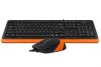 Комплект (клавиатура, мышка) A4Tech F1010 Black/Orange USB - 3