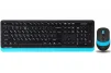 Комплект (клавіатура, мишка) бездротовий A4Tech FG1010 Black/Blue USB - 1