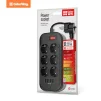 Фильтр питания СolorWay (CW-CHE64B) 6 розеток, 4xUSB, 2м, Black - 1