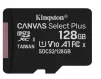 Карта памяти MicroSDXC 128GB UHS-I Class 10 Kingston Canvas Select Plus R100MB/s (SDCS2/128GBSP) - 1