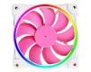 Вентилятор ID-Cooling ZF-12025-PINK ARGB (Single Pack), 120x120x25мм, 4-pin PWM, білий з рожевим - 1