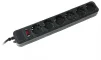 Сетевой фильтр GEMBIRD SPG6-G-6B Black, 6 розеток, 1.8м - 2