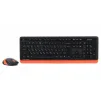 Комплект (клавиатура, мышка) беспроводной A4Tech Fstyler FG1010 Orange USB - 2