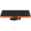 Комплект (клавиатура, мышка) беспроводной A4Tech Fstyler FG1010 Orange USB - 3