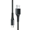Кабель Grand-X USB-USB Type-C, 3A, 1.2м, Fast Сharge, Black (FC-12B) - 5