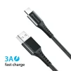 Кабель Grand-X USB-USB Type-C, 3A, 1.2м, Fast Сharge, Black (FC-12B) - 1