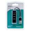 Концентратор Grand-X Travel 4хUSB2.0 Black (GH-403) - 3