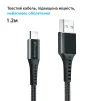 Кабель Grand-X USB-USB Type-C, 3A, 1.2м, Fast Сharge, Black (FC-12B) - 4