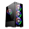 Корпус 1stPlayer Rainbow V2-A-4R1 Color LED Black без БП - 1