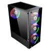 Корпус 1stPlayer Rainbow V2-A-4R1 Color LED Black без БП - 2