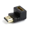 Адаптер Cablexpert HDMI - HDMI (M/F), угол 90 градусов, черный (A-HDMI90-FML) пакет - 1