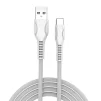 Кабель ColorWay USB-USB Type-C (line-drawing), 2.4А, 1м, White (CW-CBUC029-WH) - 1