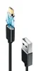 Кабель Grand-X USB-microUSB, магнітний, 1м, Black (MG-01M) - 1