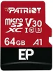 Карта памяти MicroSDXC 64GB UHS-I/U3 Class 10 Patriot EP A1 R90/W80MB/s + SD-adapter (PEF64GEP31MCX) - 1