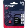 Карта памяти MicroSDXC 64GB UHS-I/U3 Class 10 Patriot EP A1 R90/W80MB/s + SD-adapter (PEF64GEP31MCX) - 2
