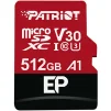 Карта памяти MicroSDXC 512GB UHS-I/U3 Class 10 Patriot EP A1 R90/W80MB/s + SD-adapter (PEF512GEP31MCX) - 1