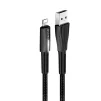 Кабель ColorWay USB-Lightning, 2.4А, 1м, Zinc Alloy + Led, Black (CW-CBUL035-BK) - 1