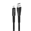 Кабель ColorWay USB-Lightning, 2.4А, 1м, Zinc Alloy + Led, Black (CW-CBUL035-BK) - 4