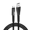 Кабель ColorWay USB-MicroUSB, 2.4А, 1м, Zinc Alloy + Led, Black (CW-CBUM035-BK) - 1