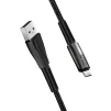 Кабель ColorWay USB-MicroUSB, 2.4А, 1м, Zinc Alloy + Led, Black (CW-CBUM035-BK) - 4