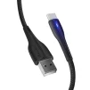 Кабель ColorWay USB-Type-C, 2.4А, 1м, PVC + Led, Black (CW-CBUC034-BK) - 1