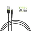 Кабель Intaleo CBFLEXT1 USB-USB Type-C 1.2м Black (1283126487484) - 1