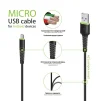 Кабель Intaleo CBFLEXM0 USB-microUSB 0.2м Black (1283126487422) - 2
