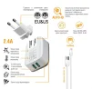 Сетевое зарядное устройство для Intaleo TCG242 (2USB, 2.4A) White (1283126477454) + кабель Lightning - 2