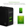 Мережевий зарядний пристрій Intaleo TCA242 (2USB, 2.4A) Black (1283126491733) - 3