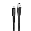 Кабель ColorWay USB-USB Type-C (zinc alloy+led), 2.4А, 1м, Black (CW-CBUC035-BK) - 3