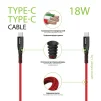 Кабель Intaleo CBRNYTT1 USB Type-C-USB Type-C 1.2м Red (1283126504112) - 2