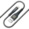 Кабель Luxe Cube Kevlar USB-Lightning, 1.2м, черный (8886668686440) - 1