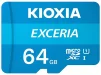Карта пам`ятi MicroSDXC 64GB UHS-I Class 10 Kioxia Exceria R100MB/s (LMEX1L064GG2) + SD-адаптер - 1