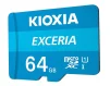 Карта пам`ятi MicroSDXC 64GB UHS-I Class 10 Kioxia Exceria R100MB/s (LMEX1L064GG2) + SD-адаптер - 2