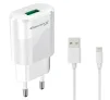Мережевий зарядний пристрій Grand-X (1xUSB 2.1А) White (CH-17WL) + кабель Lightning - 1