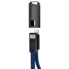 Кабель ColorWay USB-Lightning, 2.4А, 0.22м, Blue (CW-CBUL021-BL) - 2