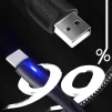 Кабель ColorWay USB-Type-C, 2.4А, 1м, PVC + Led, Black (CW-CBUC034-BK) - 9
