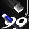Кабель ColorWay USB-Lightning, 2.4А, 1м, PVC + Led, Black (CW-CBUL034-BK) - 8