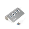 Концентратор USB 3.0 Maxxter 4хUSB3.0 Silver (HU3A-4P-01) - 1