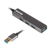 Концентратор USB 3.0 Maxxter 4хUSB3.0 Dark Grey (HU3A-4P-02) - 1