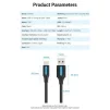 Кабель Vention USB Type-C - USB, 2m, Black (COKBH) - 3