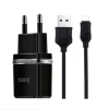 Зарядний пристрій Hoco C12 Smart (2USB, 2.4А) Black (6957531064114) + кабель MicroUSB - 1