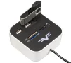 Концентратор USB 2.0 Frime 3хUSB2.0, SD, MS, TF Black/White (FHC-AllinOne3p2W) - 2