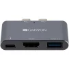 Порт-реплікатор CANYON DS-1 Thunderbolt 3 Docking Station 3-in-1 (CNS-TDS01DG) - 2
